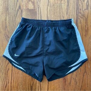 Black and White Nike Dri-Fit Running Shorts S